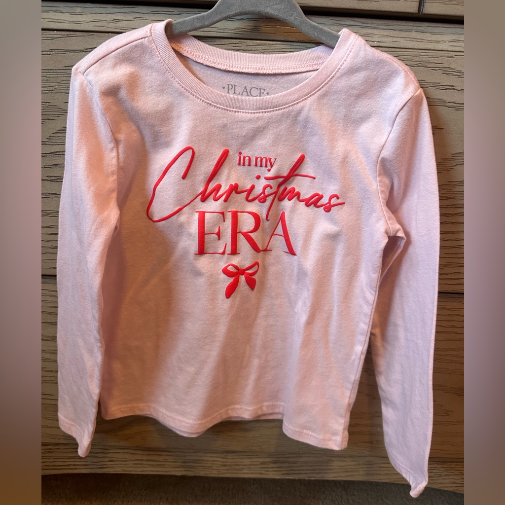 The Children's Place Pink Christmas Long Sleeve Tee